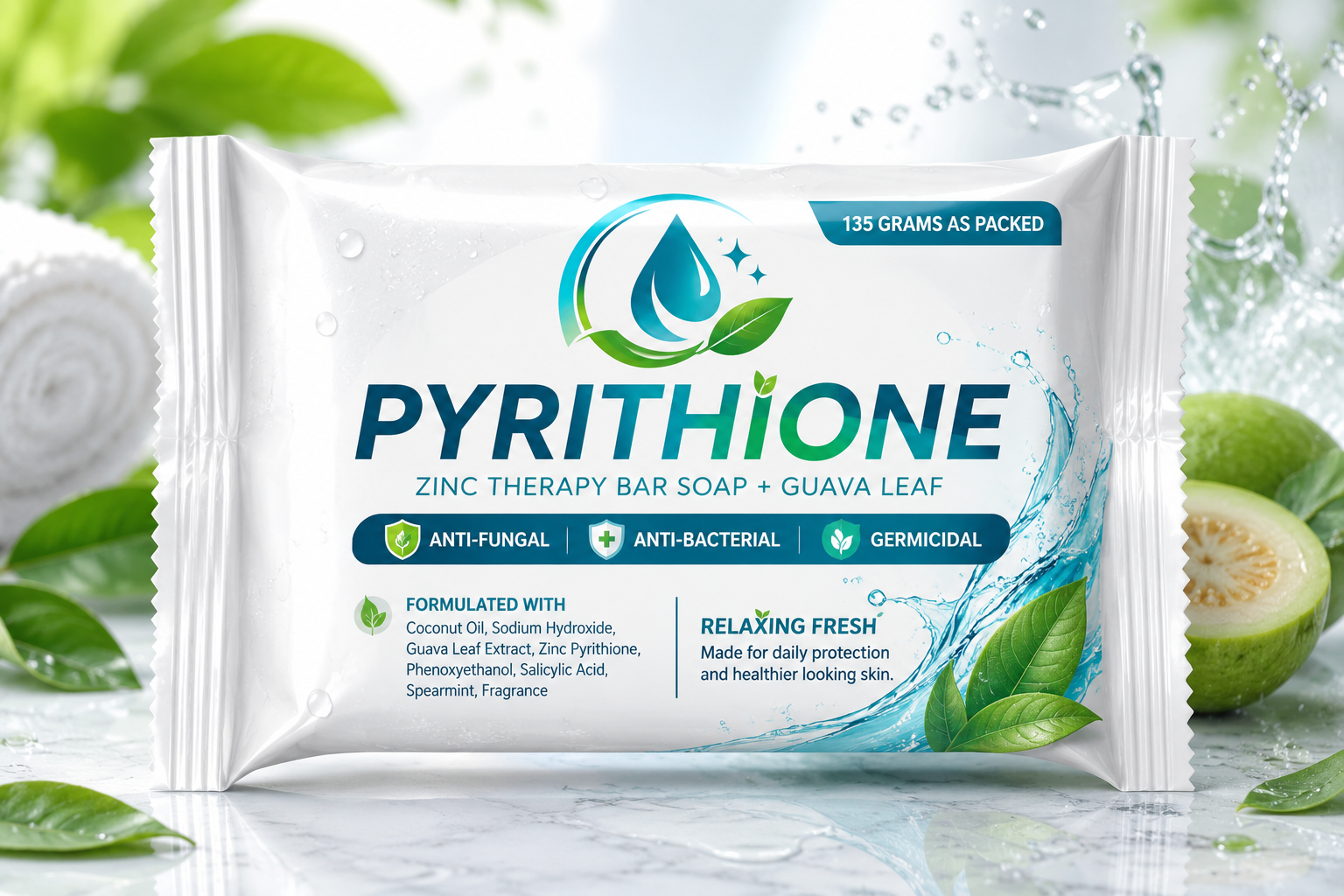 PYRITHIONE ZINC THERAPY BAR SOAP + GUAVA LEAF EXTRACT